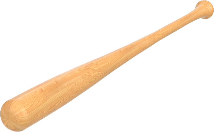 3D rendering illustration of a baseball bat